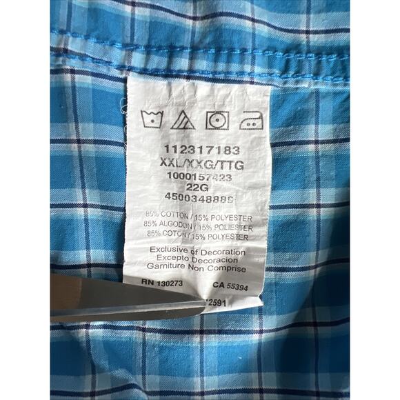 Lot Of 2 Wrangler Shirt Mens XXL George Strait Western Rodeo Plaid Cotton Blend - Picture 12 of 12